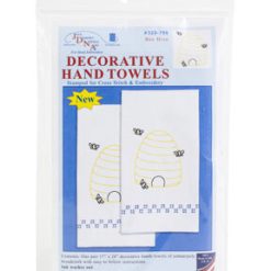 Jack Dempsey 17 x 28 Beehive Stamped Decorative Hand Towels 2pk