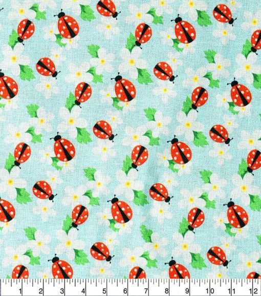Ladybug 1-Piece Cotton Fabric Quarter - Image 3