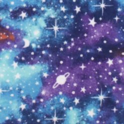 Galactic Celestial Starry Sky on Multicolor Anti Pill Fleece Fabric
