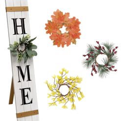 All The Rages Wooden Home Porch Sign with Interchangable Wreaths
