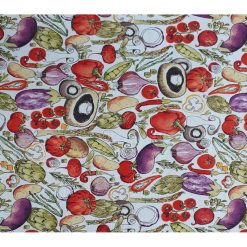 Packed Watercolor Veggies Novelty Cotton Fabric