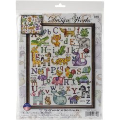 Design Works 12 x 16 ABC Animals Counted Cross Stitch Kit