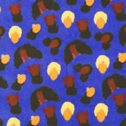Black History Month Faces on Blue Anti Pill Fleece Fabric