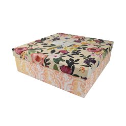 10 Peach Floral Square Box by Hudson 43