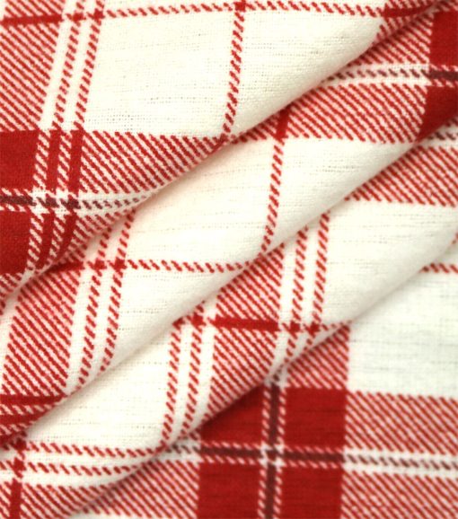 Plaid Red 108 Wide Flannel Fabric - Image 2