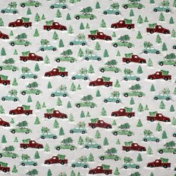 Multi Vehicles   Tree Super Snuggle Christmas Flannel Fabric
