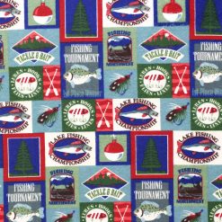 Fishing Patch Super Snuggle Flannel Fabric