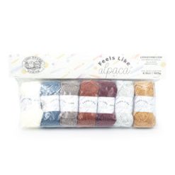 Lion Brand Feels Like Alpaca 55yds Light Weight Polyester Yarn 7 Bundle