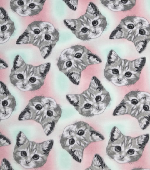 Kitten Faces Anti Pill Fleece Fabric - Image 2