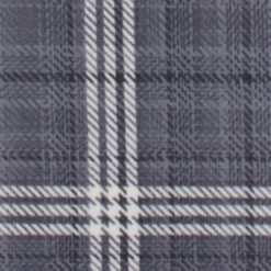 Gray Sweater Plaid Anti Pill Fleece Fabric