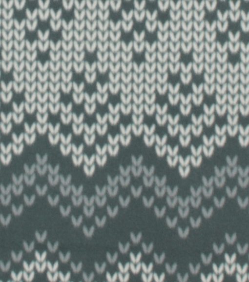 Green   White Knit Blizzard Fleece Fabric