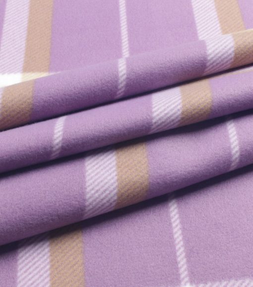 Lavender Plaid Blizzard Prints Fleece Fabric - Image 3