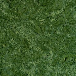 Olive Green Swirls Batik Cotton Fabric
