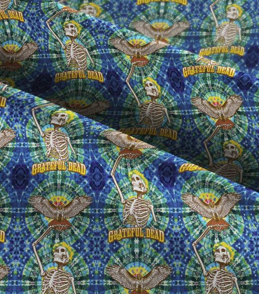 Grateful Dead Cotton Fabric Skeleton Hawk - Image 3