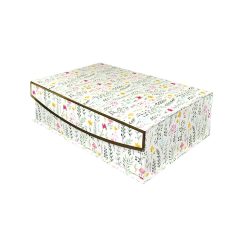 10 x 7 Ditzy Floral White Flip Top Box by Place   Time
