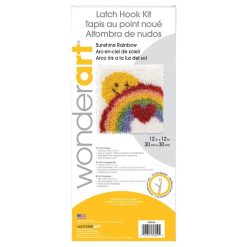 Wonderart Latch Hook Kit 12X12 Sunshine Rainbow