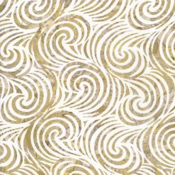 Brown Swirls Batik Cotton Fabric