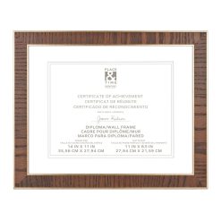 8.5 x 11 Espresso Certificate   Document Frame by Place   Time