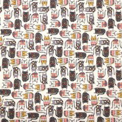 Pattern Trap Cat Super Snuggle Flannel Fabric