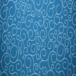 White Swirls on Teal Quilt Cotton Fabric by Quilter s Showcase