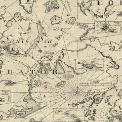 Tommy Bahama 20.5  x 18  Parchment Chartered Peel   Stick Wallpaper