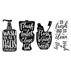 RoomMates Wash Your Hands Soap Quotes Decals