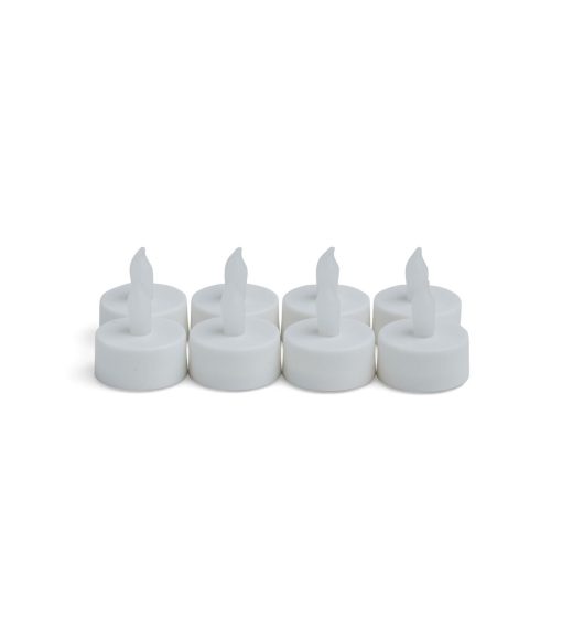 Flameless White LED Tealight Candles 8pk - Image 3