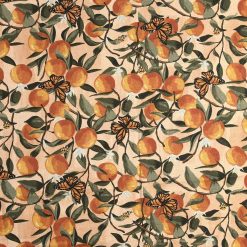 Brent Carlson Butterfly And Orange On Peach Premium Quilt Cotton Fabric