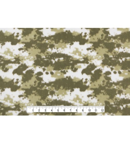 Green Camouflage Anti Pill Fleece Fabric - Image 4
