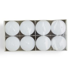 2 Unscented White Pillar Candles 8pk by Hudson 43