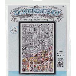 Design Works 10 x 16 Cubist Zenbroidery Stamped Embroidery Kit