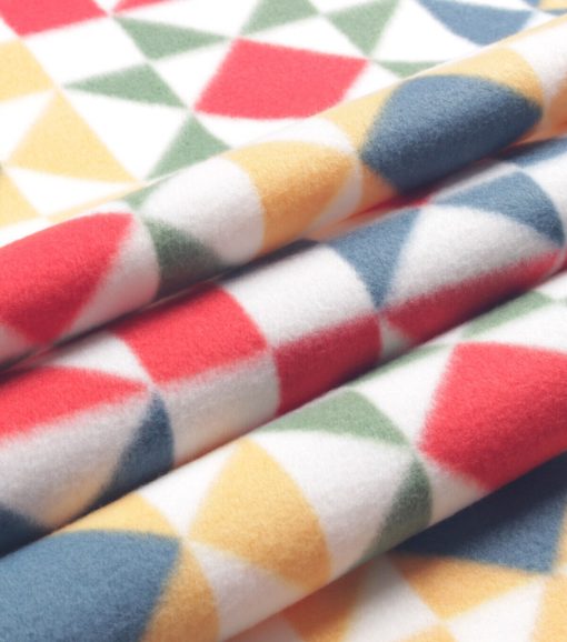 Red Simple Star Blizzard Fleece Fabric - Image 3