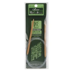 Clover 48 Bamboo Size 9 Circular Knitting Needle Set