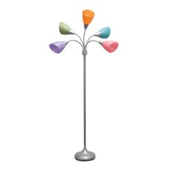 All The Rages 5 Light Adjustable Gooseneck Floor Lamp