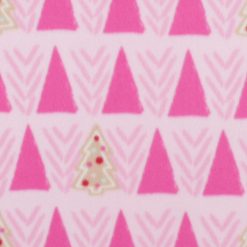 Pink Christmas Cookie Tree Blizzard Fleece Fabric