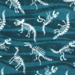 Dinosaur Fossils on Blue Anti Pill Fleece Fabric