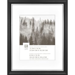11 x 14 Matted to 8 x 10 Black   Pewter Wall Frame by Place   Time