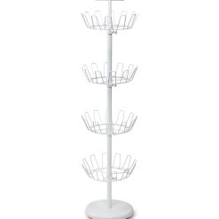 Honey Can Do 11.5 x 49 White 4 Tier Revolving Shoe Tree