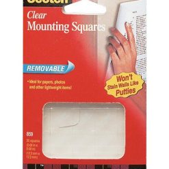 Scotch 1lb Clear Removable Mounting Squares 35ct