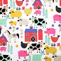Alexander Henry Farm Icons on White Premium Cotton Fabric