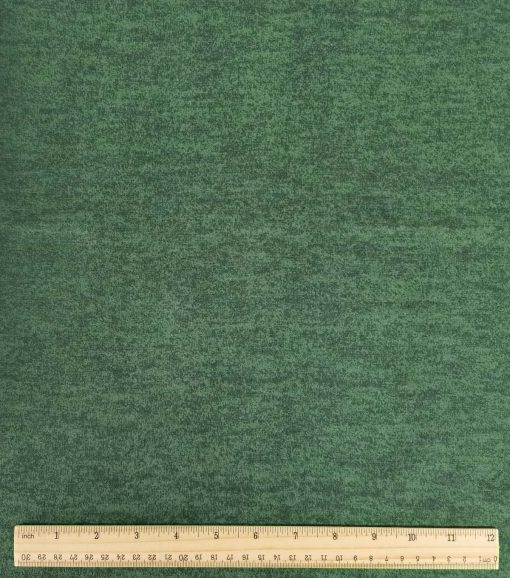 Green Heathered Luxe Flannel Fabric - Image 3