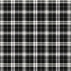 Plaid Black White 108 Wide Flannel Fabric