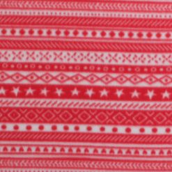 Red   White Argyle Stripes Blizzard Fleece Fabric