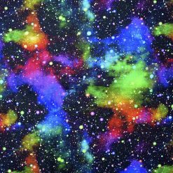 Rainbow Graffiti Novelty Print Cotton Fabric