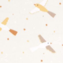 Muted Tossed Birds Blizzard Fleece Fabric
