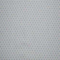 Aqua Pin Dots on White Cotton Fabric by Quilter s Showcase