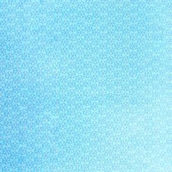 Blue Block Stamped Geometric Floral Cotton Fabric by Keepsake Calico