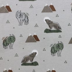 Super Snuggle Mountain Wolf Flannel Fabric