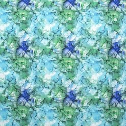 Teal Watercolor Blender Quilt Cotton Fabric by Keepsake Calico
