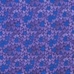 Packed Hearts Purple Quilt Foil Cotton Fabric by Keepsake Calico